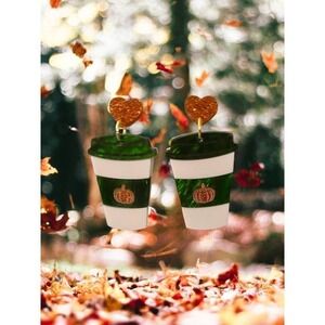 Pumpkin Fall Coffee‎ Earrings